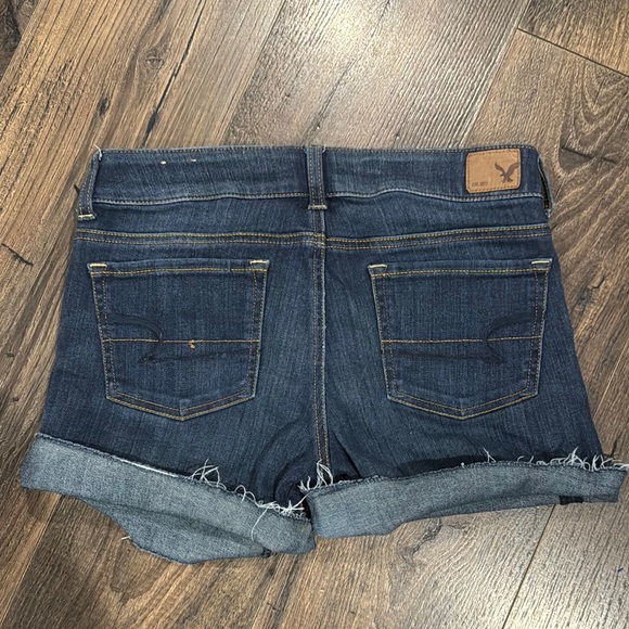 American Eagle Outfitters Dark Blue Denim Shorts - Picture 5 of 6